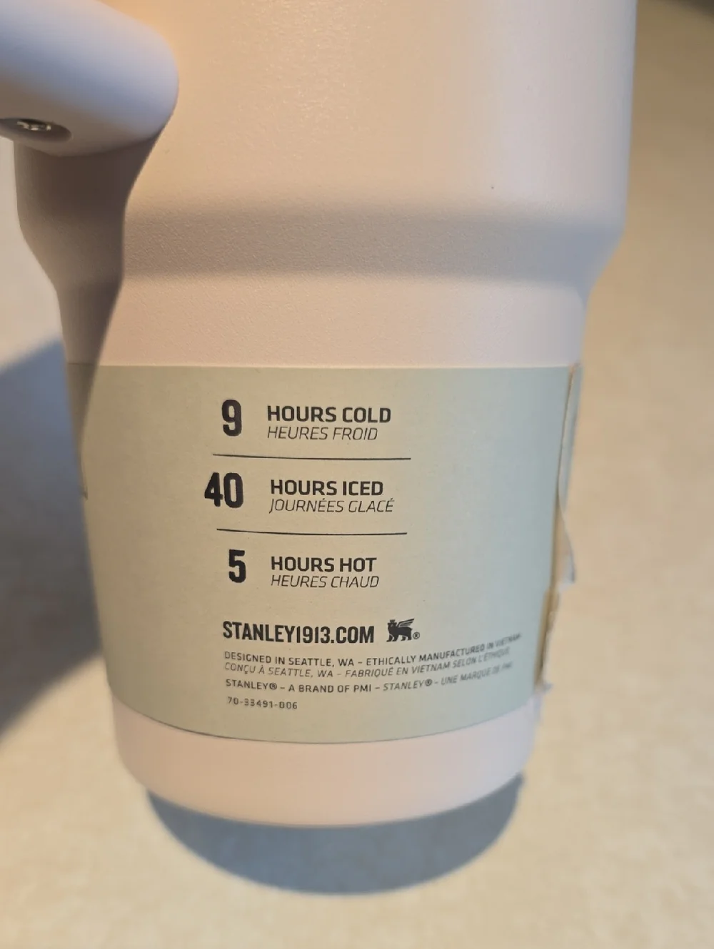 Stanley Quencher 30 Oz Tumbler Very Light Pink - Picture 5 of 6